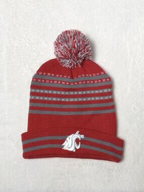 Washington State Cougars Beanie Hat Captivating Headwear WSU Winter Pom Knit Cap